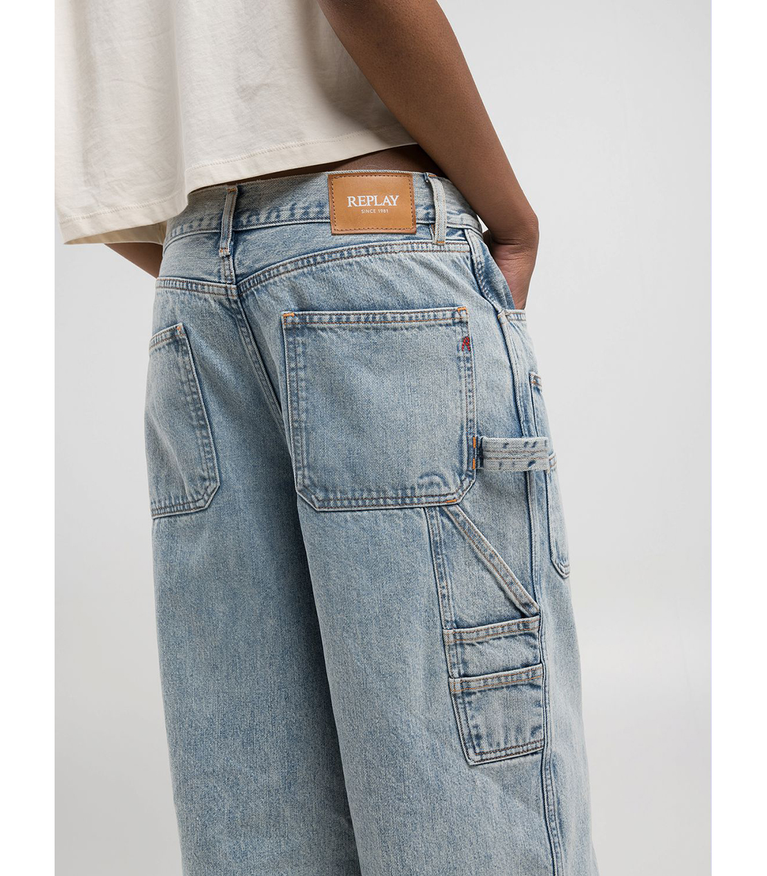 リラックスフィット ワークデニムパンツ 詳細画像 ブルーベージュ 7